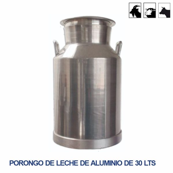 Porongo de leche de aluminio de 30 Litros
